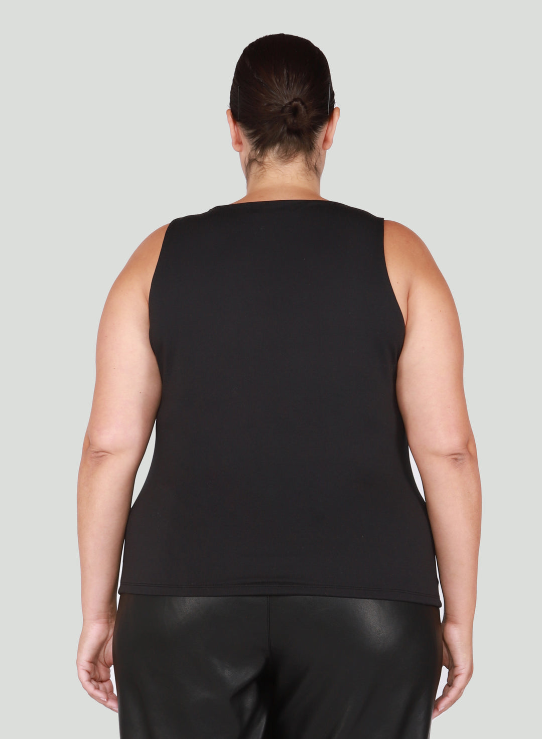 PLUS Square Neck Tank // Black