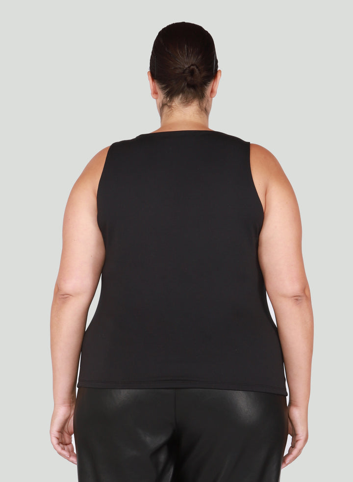 PLUS Square Neck Tank // Black