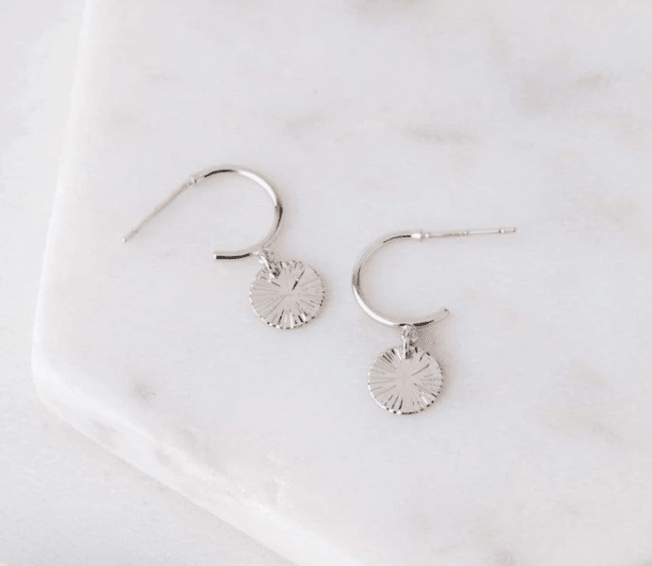 Lovers Tempo Everly Circle Hoop Earrings // Silver - Ulla-La Boutique
