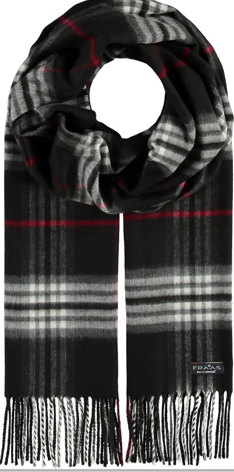 Cashmink Plaid Scarf // Black