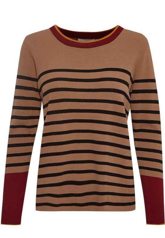 Cream sepia tint melange sweater knit - Ulla-La Boutique