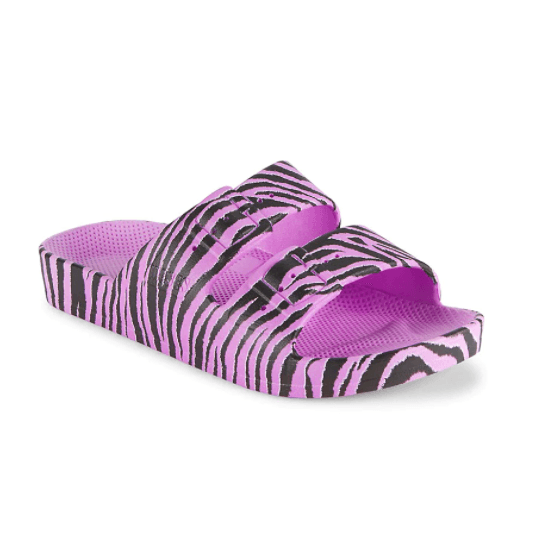 Freedom Moses Ultra Zebra Purple Slides - Ulla-La Boutique