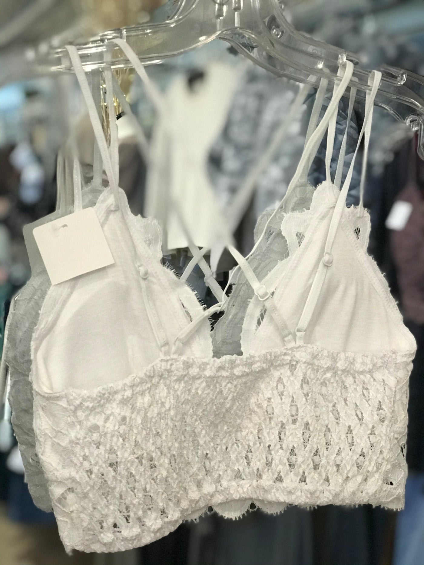 Crochet & Lace Bralette - White - Ulla-La Boutique