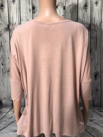 Maevy Ballet Pink 3/4 Sleeve Bamboo Top - Ulla-La Boutique