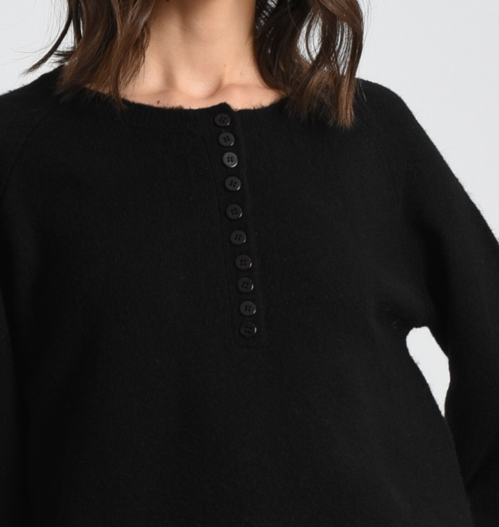 Soft & Cozy Casual Knit Sweater // Black