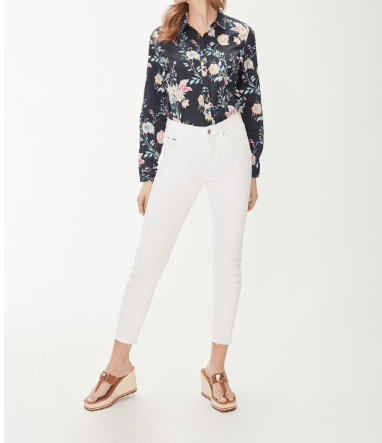 French Dressing Olivia Slim Ankle Jeans // White