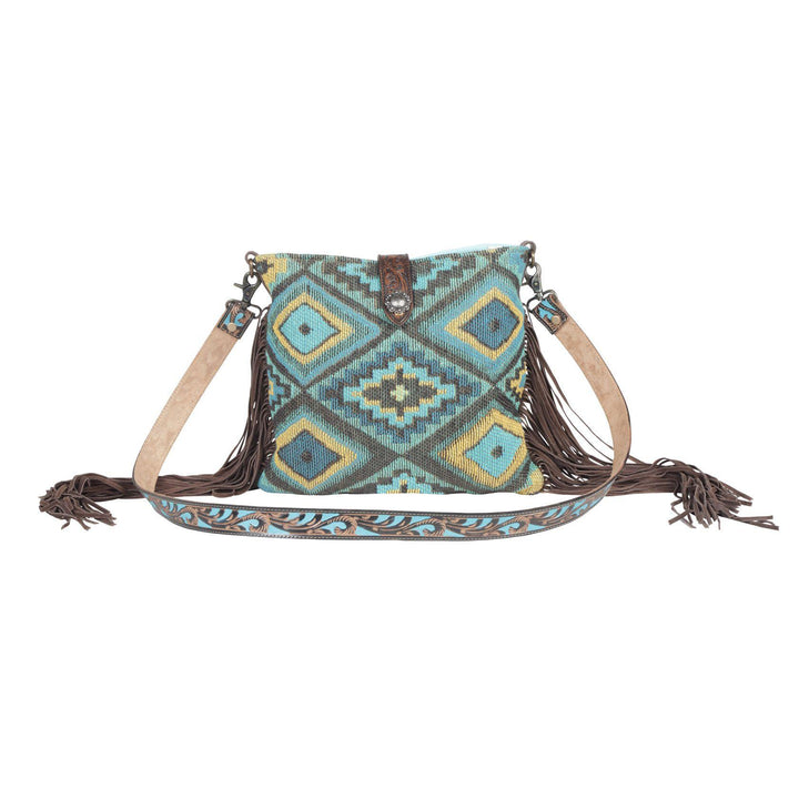 Minutiae Canvas &amp; Leather Shoulder Bag - Ulla-La Boutique