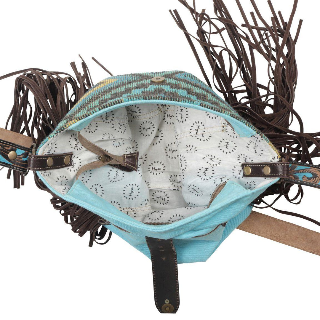 Minutiae Canvas &amp; Leather Shoulder Bag - Ulla-La Boutique