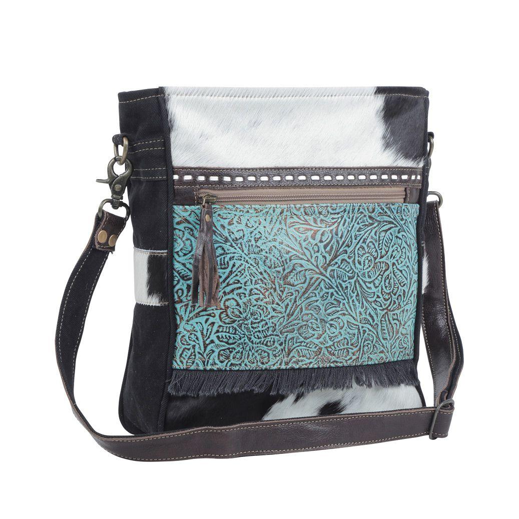 Forest Sky Leather Shoulder Bag - Ulla-La Boutique