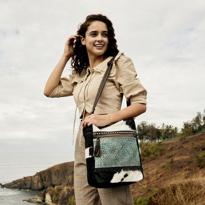 Forest Sky Leather Shoulder Bag - Ulla-La Boutique