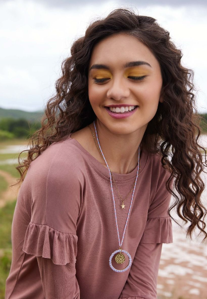 Seismic Bohemian Alloy &amp; Glass Pendant Necklace
