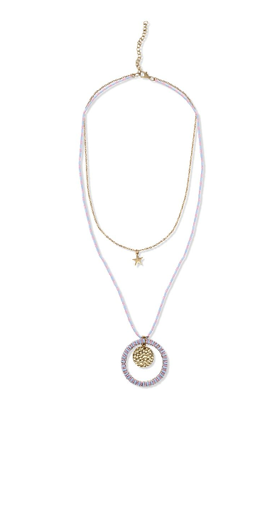 Seismic Bohemian Alloy &amp; Glass Pendant Necklace