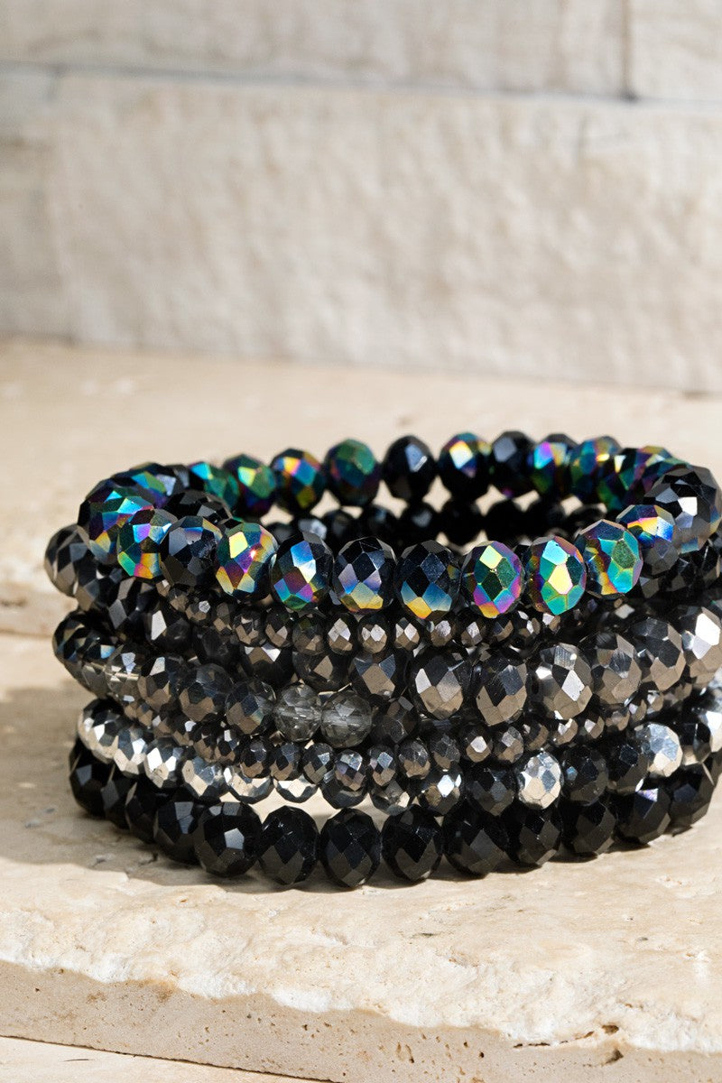 Glass Bead 9 Set Bracelet/ 19 Colors