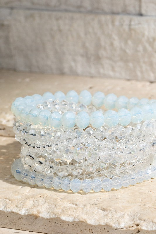 Glass Bead 9 Set Bracelet/ 19 Colors
