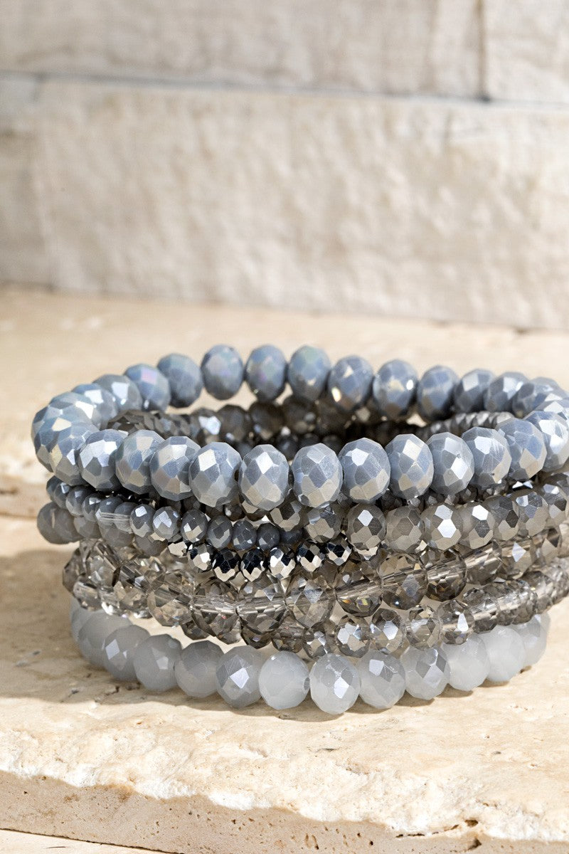 Glass Bead 9 Set Bracelet/ 19 Colors