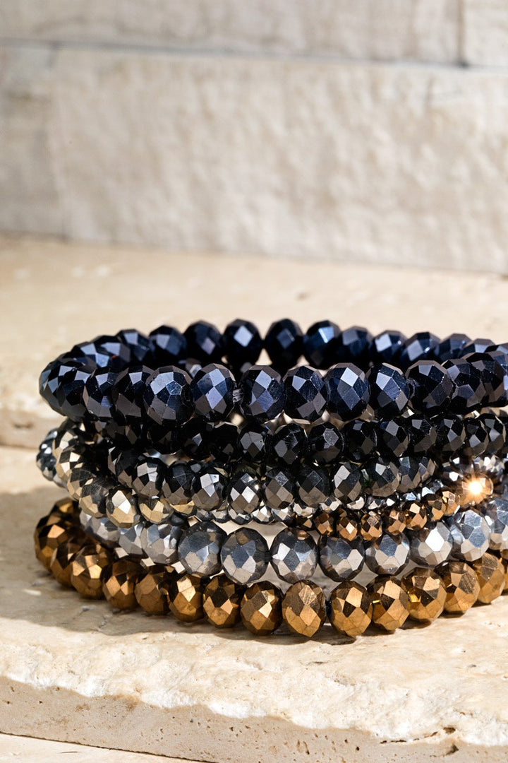 Glass Bead 9 Set Bracelet/ 19 Colors