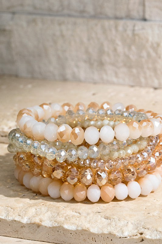 Glass Bead 9 Set Bracelet/ 19 Colors