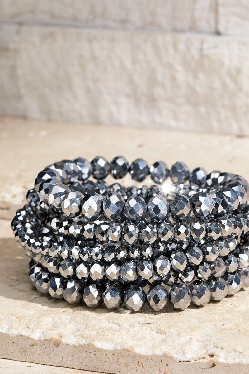 Glass Bead 9 Set Bracelet/ 19 Colors