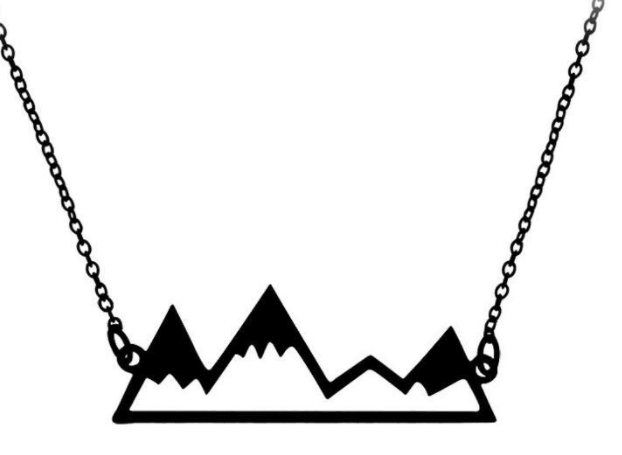 Fashion Hollow Mountain Necklace - silver/gold/black - Ulla-La Boutique